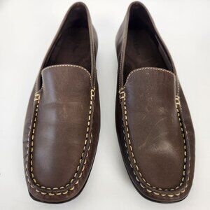 L.L. Bean Women's Classic Brown Leather Driving Moccasins, Size 8.5M *READ*